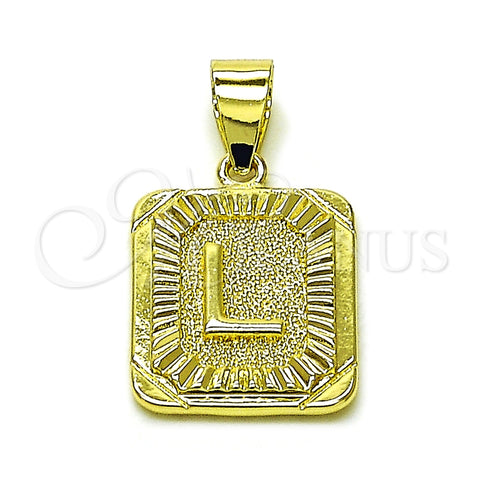 Dije Elegante 05.411.0040 Oro Laminado, Diseño de Iniciales, Pulido, Tono Dorado