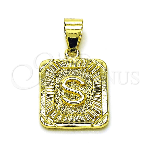 Dije Elegante 05.411.0042 Oro Laminado, Diseño de Iniciales, Pulido, Tono Dorado