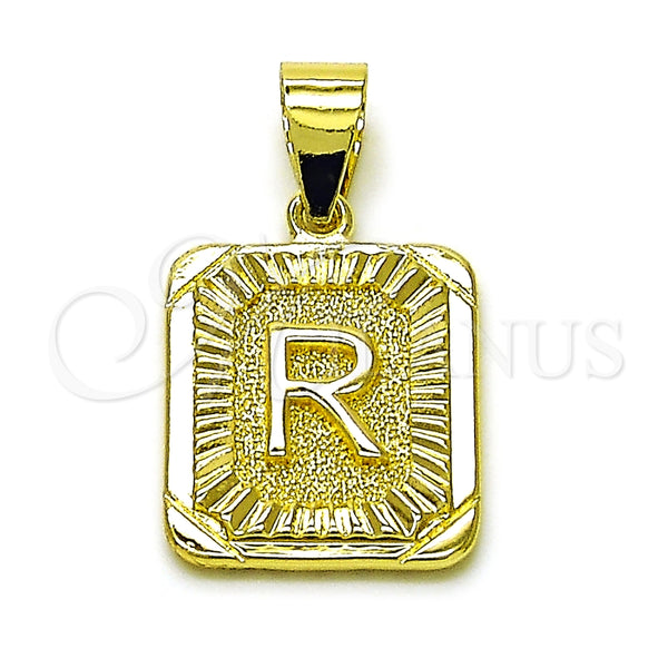 Dije Elegante 05.411.0044 Oro Laminado, Diseño de Iniciales, Diamantado, Tono Dorado