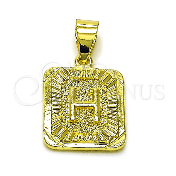 Dije Elegante 05.411.0048 Oro Laminado, Diseño de Iniciales, Diamantado, Tono Dorado