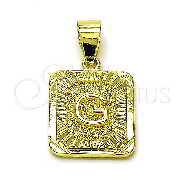 Dije Elegante 05.411.0049 Oro Laminado, Diseño de Iniciales, Diamantado, Tono Dorado