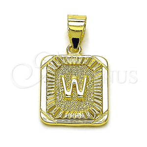 Dije Elegante 05.411.0053 Oro Laminado, Diseño de Iniciales, Diamantado, Tono Dorado