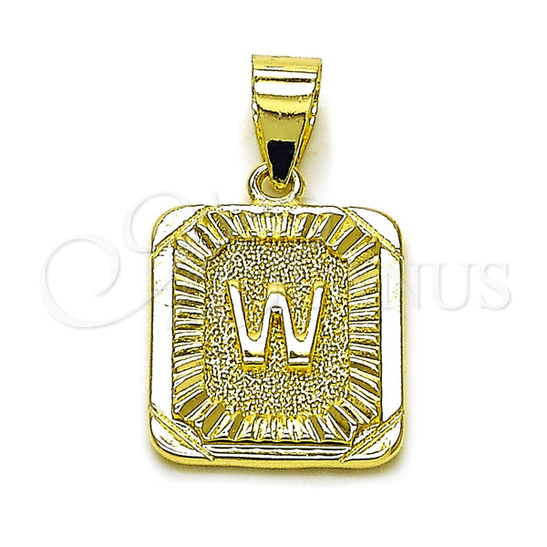 Dije Elegante 05.411.0053 Oro Laminado, Diseño de Iniciales, Diamantado, Tono Dorado