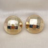 Arete Dormilona 02.411.0044 Oro Laminado, Diseño de Hueco y Disco, Pulido, Tono Dorado