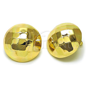 Arete Dormilona 02.411.0044 Oro Laminado, Diseño de Hueco y Disco, Pulido, Tono Dorado