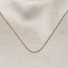 Gargantilla Basica 04.341.0127.20 Oro Laminado, Diseño de Bola, Diamantado, Tono Dorado (01 MM Thickness, 20 Inches Length)