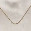 Gargantilla Basica 04.341.0137.18 Oro Laminado, Diseño de Bola, Pulido, Tono Dorado (02 MM Thickness, 17 Inches Length)