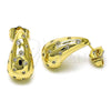 Arete Dormilona 02.283.0143 Oro Laminado, Diseño de Gota y Estrella, con Zirconia Cubica Blanca, Pulido, Tono Dorado