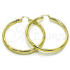 Argolla Extra Grande 02.213.0755.70 Oro Laminado, Diseño de Hueco, Diamantado, Tono Dorado