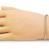 Pulsera Básica 03.213.0316.08 Oro Laminado, Diseño de Cola de Raton, Pulido, Tono Dorado (03 MM Thickness, 8 Inches Length)