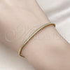 Pulsera Básica 03.213.0316.08 Oro Laminado, Diseño de Cola de Raton, Pulido, Tono Dorado (03 MM Thickness, 8 Inches Length)