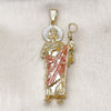 Dije Religioso 05.411.0066 Oro Laminado, Diseño de San Judas, Pulido, Tres Tonos