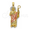Dije Religioso 05.411.0066 Oro Laminado, Diseño de San Judas, Pulido, Tres Tonos