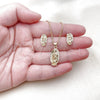Juego de Arete y Dije de Adulto 10.60.0005 Oro Laminado, Diseño de Guadalupe, Pulido, Tono Dorado