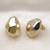 Arete Dormilona 02.195.0299 Oro Laminado, Diseño de Hueco, Pulido, Tono Dorado
