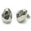 Arete Dormilona 02.195.0299.1 Rodio Laminado, Diseño de Hueco, Pulido, Rodinado