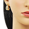 Arete Dormilona 02.163.0345 Oro Laminado, Pulido, Tono Dorado