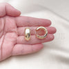 Argolla Huggie 02.195.0306.22 Oro Laminado, Pulido, Tono Dorado