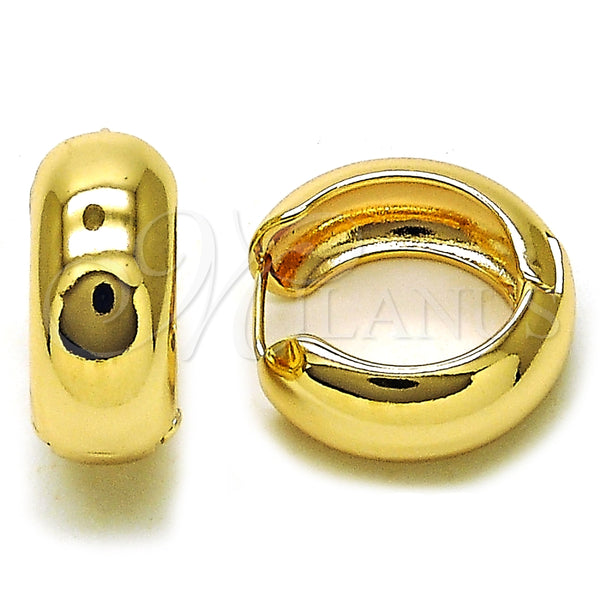 Argolla Huggie 02.195.0306.22 Oro Laminado, Pulido, Tono Dorado