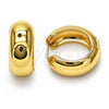 Argolla Huggie 02.195.0306.22 Oro Laminado, Pulido, Tono Dorado