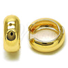 Argolla Huggie 02.195.0306.22 Oro Laminado, Pulido, Tono Dorado