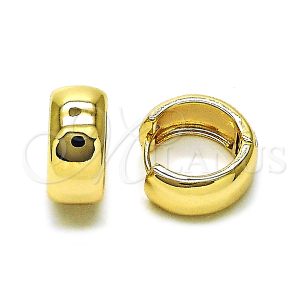 Argolla Huggie 02.195.0307.16 Oro Laminado, Pulido, Tono Dorado