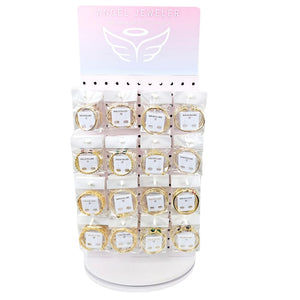 Kit Surtido de 80 Brazaletes de Oro Laminado con Exhibidor Giratorio al por mayor — SKU 157180