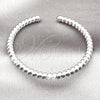 Aro Individual 07.60.0009.1 Rodio Laminado, Diseño de Torcido, con Zirconia Cubica Blanca, Pulido, Rodinado (Grosor 05 MM, Talla Unica)