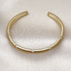 Aro Individual 07.60.0010 Oro Laminado, con Blanca Micro Pave, Pulido, Tono Dorado (06 MM Thickness, One size fits all)