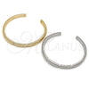 Aro Individual 07.60.0010 Oro Laminado, con Blanca Micro Pave, Pulido, Tono Dorado (06 MM Thickness, One size fits all)