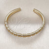 Aro Individual 07.60.0011 Oro Laminado, con Blanca Micro Pave, Pulido, Tono Dorado (06 MM Thickness, One size fits all)
