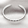 Aro Individual 07.60.0011.1 Rodio Laminado, con Micro Pave Blanca, Pulido, Rodinado (Grosor 06 MM, Talla Unica)