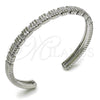 Aro Individual 07.60.0011.1 Rodio Laminado, con Micro Pave Blanca, Pulido, Rodinado (Grosor 06 MM, Talla Unica)