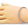 Aro Individual 07.60.0012.1 Rodio Laminado, con Zirconia Cubica Blanca, Pulido, Rodinado (Grosor 06 MM, Talla Unica)