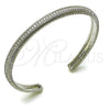 Aro Individual 07.60.0012.1 Rodio Laminado, con Zirconia Cubica Blanca, Pulido, Rodinado (Grosor 06 MM, Talla Unica)
