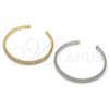 Aro Individual 07.60.0012.1 Rodio Laminado, con Zirconia Cubica Blanca, Pulido, Rodinado (Grosor 06 MM, Talla Unica)