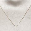 Gargantilla Basica 04.213.0337.16 Oro Laminado, Diseño de Rolo, Pulido, Tono Dorado (01 MM Thickness, 16 Inches Length)