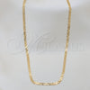 Gargantilla Basica 04.32.0007.16 Oro Laminado, Diseño de Mariner, Pulido, Tono Dorado (0.80 Gauge, 01 MM Thickness, 16 Inches Length)