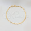 Gargantilla Basica 04.32.0007.07 Oro Laminado, Diseño de Mariner, Pulido, Tono Dorado (0.80 Gauge, 01 MM Thickness, 7 Inches Length)