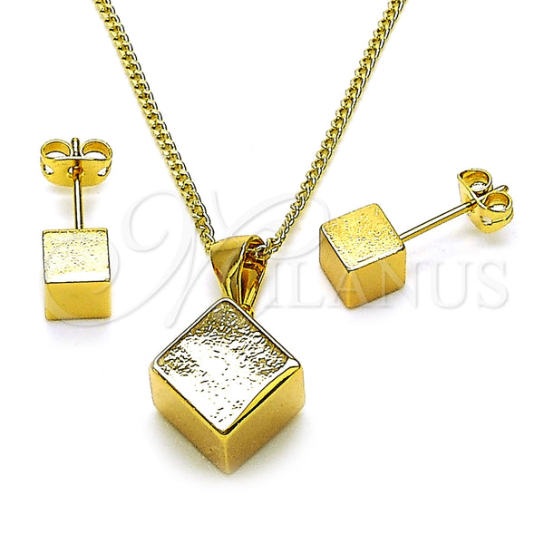 Juego de Arete y Dije de Adulto 10.342.0191 Oro Laminado, Pulido, Tono Dorado