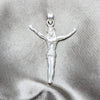 Dije Religioso 05.392.0086 Plata Rodinada, Diseño de Cruz, Pulido, Tono Plateado