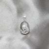 Dije Religioso 05.392.0087 Plata Rodinada, Diseño de Guadalupe, Pulido, Tono Plateado