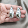 Arete Dormilona 02.395.0046 Plata Rodinada, Diseño de Gota, Pulido, Tono Plateado