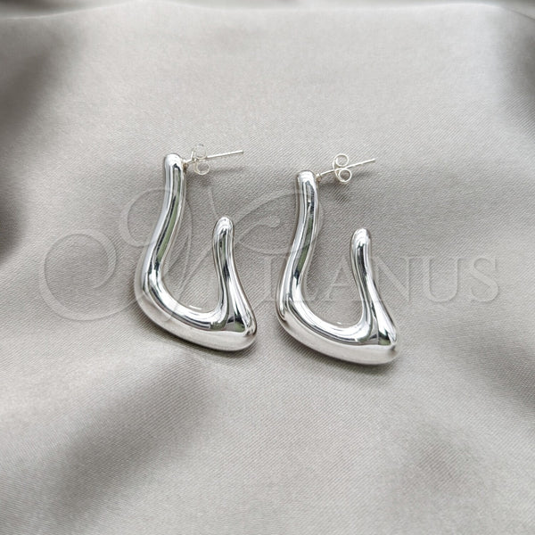Arete Dormilona 02.395.0051 Plata Rodinada, Pulido, Tono Plateado