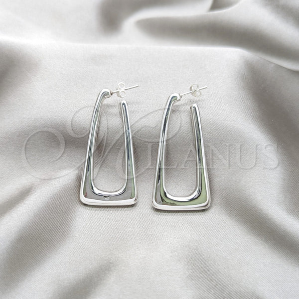 Arete Dormilona 02.395.0054 Plata Rodinada, Pulido, Tono Plateado