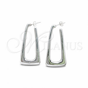 Arete Dormilona 02.395.0054 Plata Rodinada, Pulido, Tono Plateado
