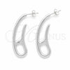 Arete Dormilona 02.395.0055 Plata Rodinada, Pulido, Tono Plateado