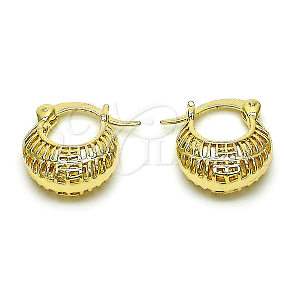 Argolla Pequeña 5.151.025.1 Oro Laminado, Diseño de File, Pulido, Tono Dorado