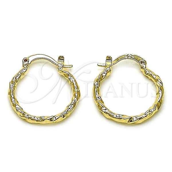 Argolla Pequeña 02.63.2758.20 Oro Laminado, Pulido, Tono Dorado