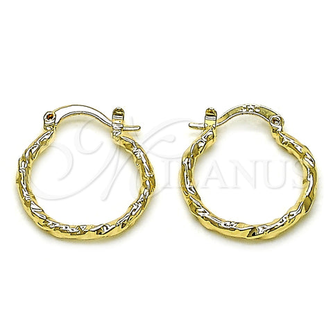 Argolla Pequeña 02.63.2758.20 Oro Laminado, Pulido, Tono Dorado